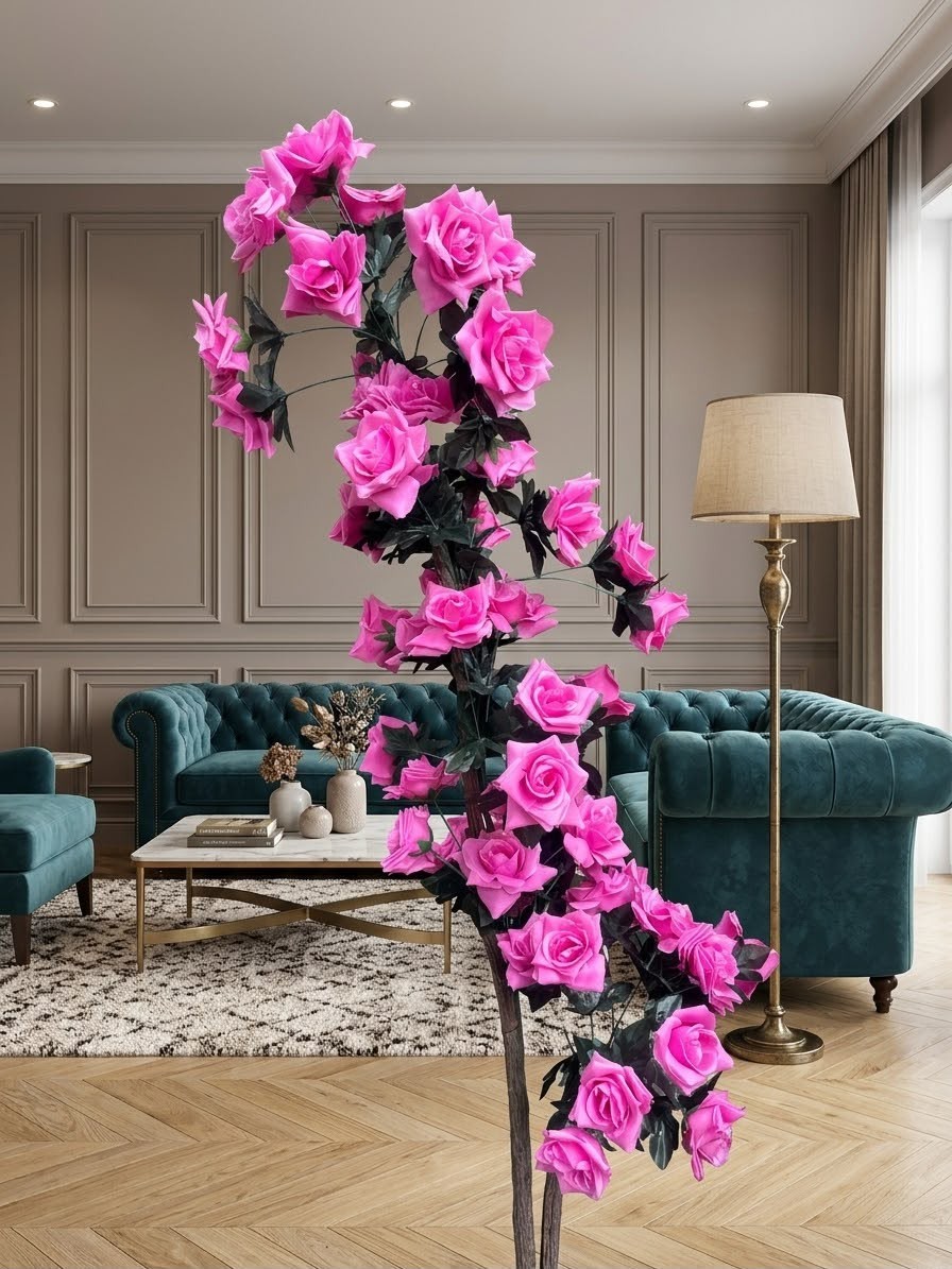 Vibrant Magenta Rose Tree