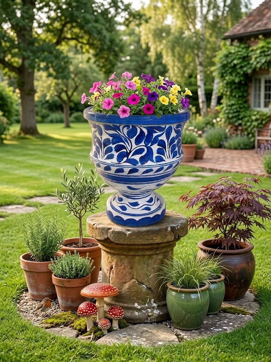 Oil Painted Pot