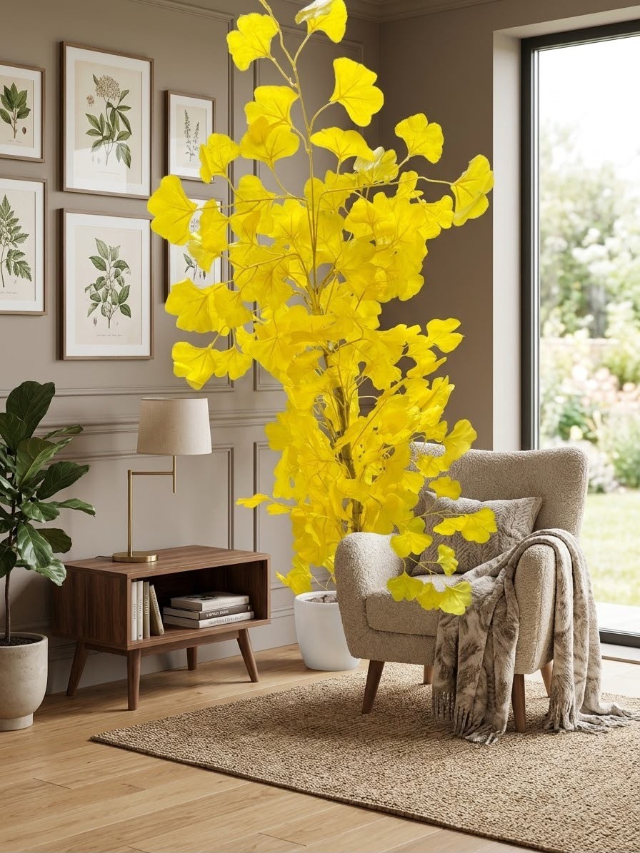 Sun-Drenched Yellow Ginkgo Tree